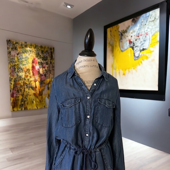 Label Of Graded Goods super soft rayon jean drawstring waistband tshirt dress - Picture 10 of 16